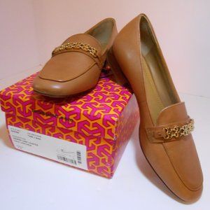 NWT Tory Burch Gemini Link Flat Loafer Tan Calf